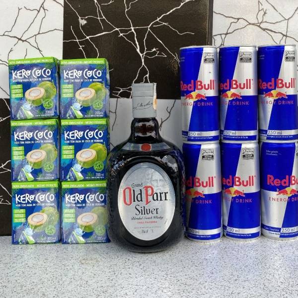 Combo Old Parr Silver + Red Bull