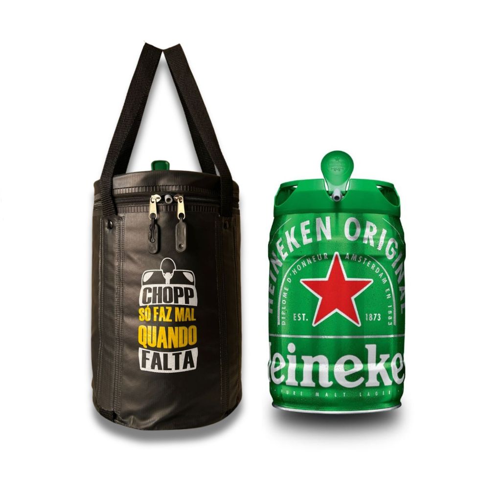 Kit Bolsa Térmica + Barril Heineken 5L