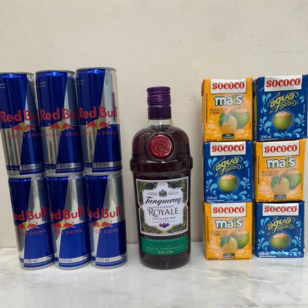 Combo Gin Tanqueray Royale (Roxo) + Red Bull